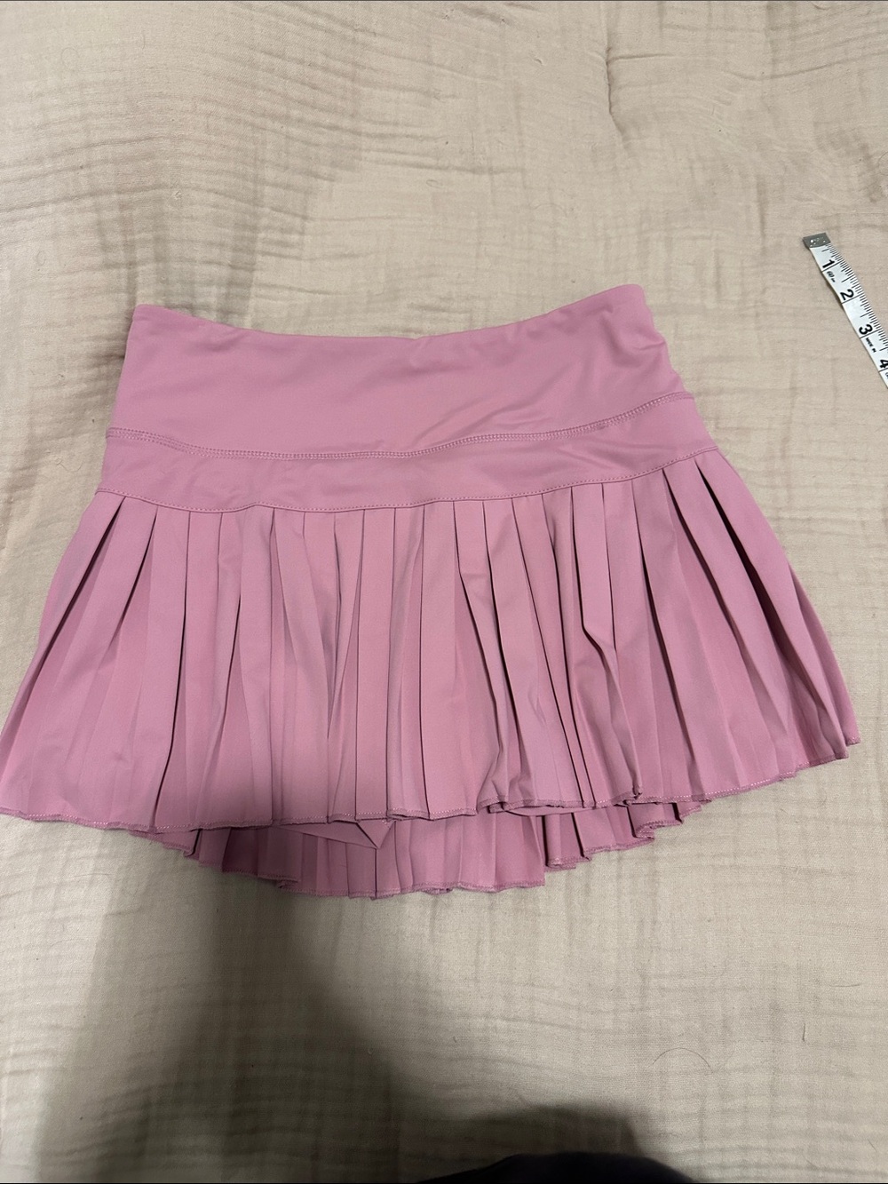 Women's Pleated Mini Skirt in Soft Pink